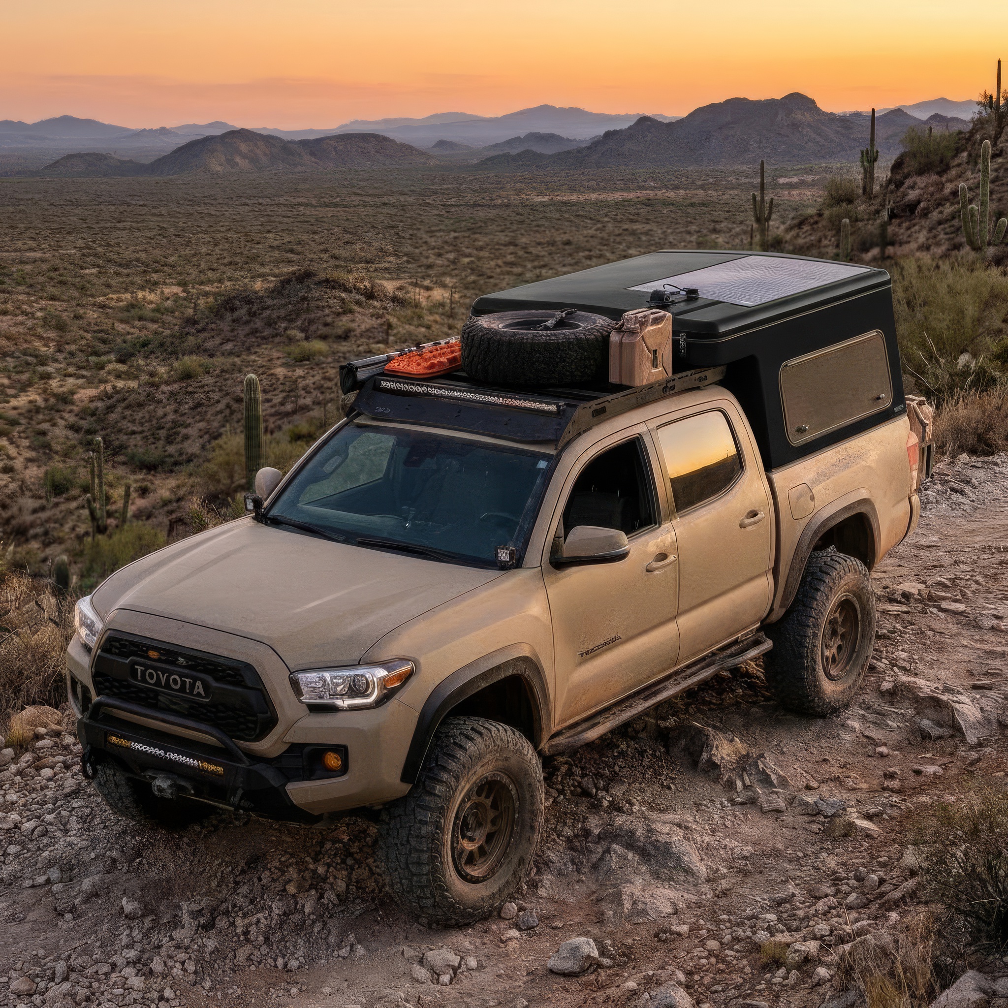 Overland rig with ARMORCELL panel on the roof